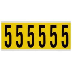 BRADY Brady 3450-5 3 in vinyl number label (card of 6)