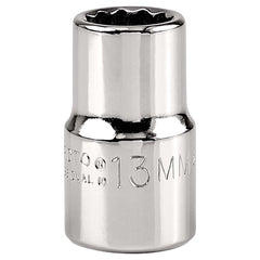 PROTO Proto J5413M 13mm 12-point Hand Socket 1/2 Drive