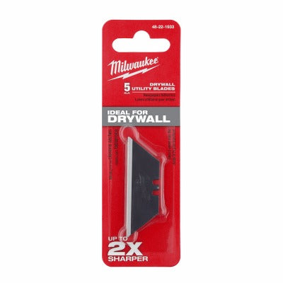 MILWAUKEE Milwaukee 48-22-1933 Drywall Utility Knife Blade 5pc