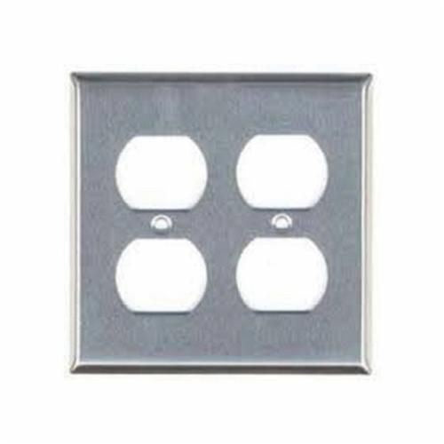 MULBERRY METAL PRODUCTS Mulberry Metal Products 93102 2-Gang Duplex Wallplate (Standard Size 4.5 in x 4.562 in)