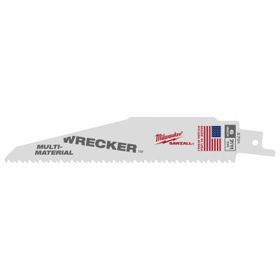 MILWAUKEE Milwaukee 48-00-5701 6 in 7/11 Tpi Reciprocating Saw Blade 5 Pack
