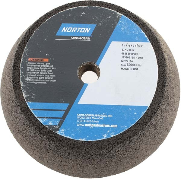 NORTON Norton 66252809608 Type 11 Grinding Wheel 6 in 16 Grit