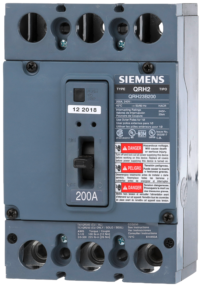 SIEMENS QRH23B200 CIRCUIT BREAKERS