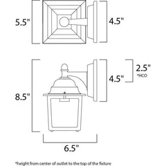 MAXIM LIGHTING Maxim Lighting 66924BK Builder Cast LED 9W (8.5 in) Outdoor Wall Mount