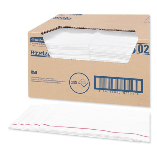 KIMBERLY-CLARK Kimberly-Clark KCC06053 Wypall Critical Clean Foodservice Cloths 12.5 x 23.5 (200/Carton)