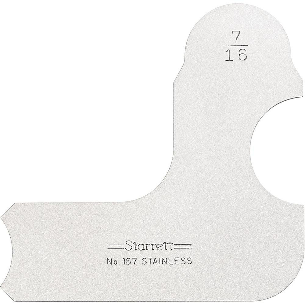 STARRETT Starrett 50643 Radius Gage 7/16 Inch Stainless Steel