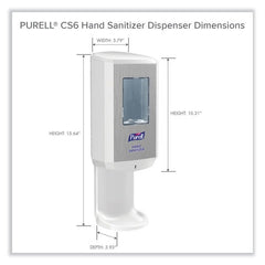 GOJO Gojo GOJ652001 Purell CS6 Hand Sanitizer Dispenser 4 C Battery (1200 mL) 6568-02