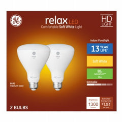 GE G E Lighting 93129076 BR30 Led Bulb 15W 2700K 2 Pack