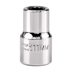 PROTO Proto J5411M 11mm 12-point 1/2 Drive Hand Socket