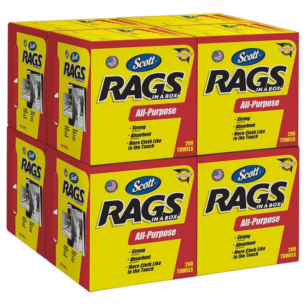 SCOTT Scott 75260 13 In Rag In White 200 Pack