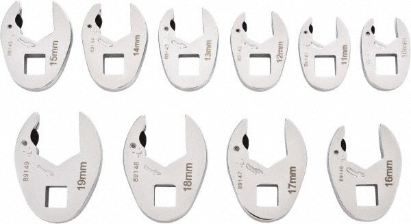 GEARWRENCH Gearwrench 89119 Open End Crowfoot Wrench Set 10 Pc
