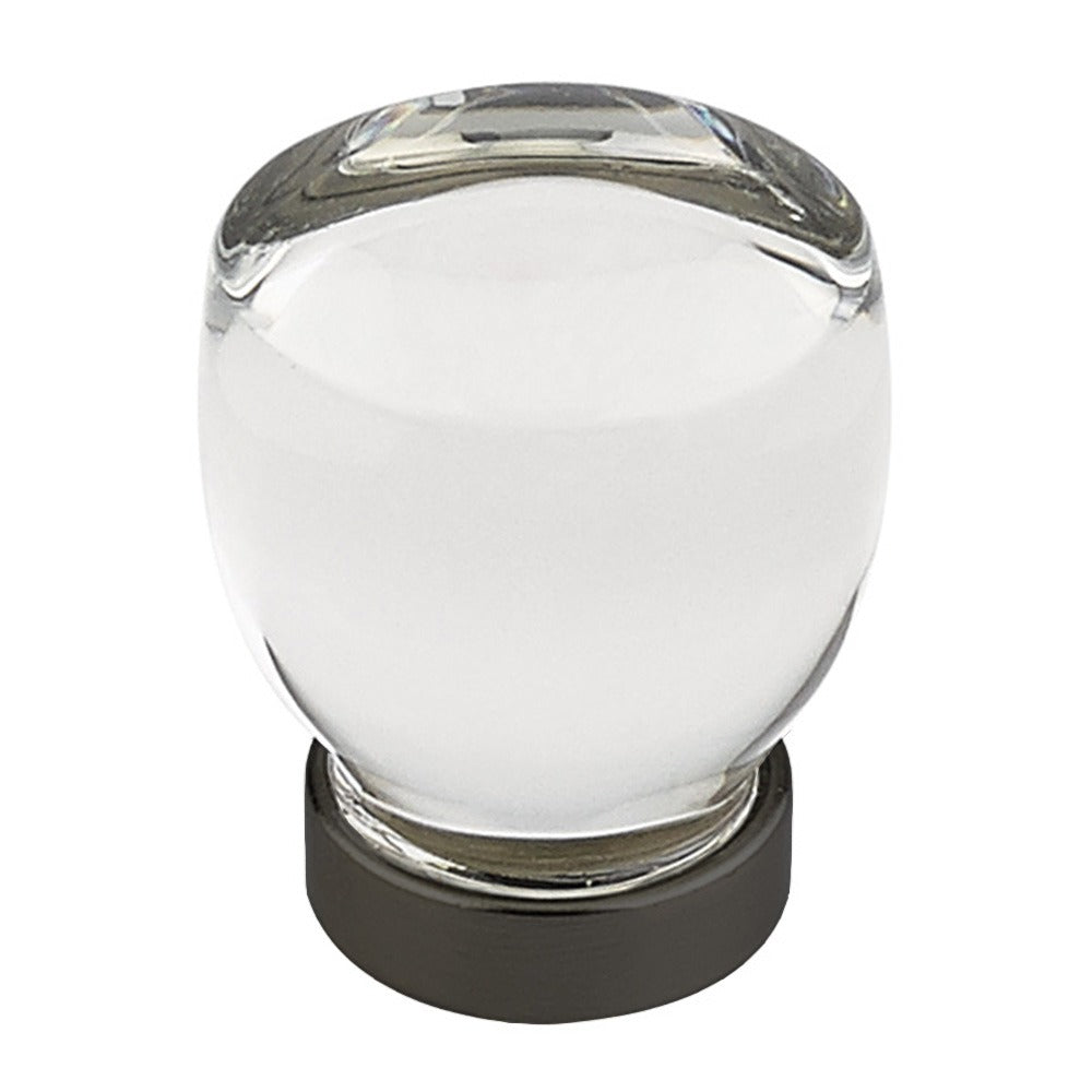 EMTEK Emtek 86562US19 Juneau Glass Cabinet Knob Flat Black