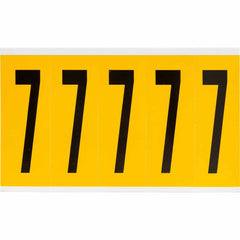 BRADY Brady 1560-7 Number Label 3.875 in (Card of 5)