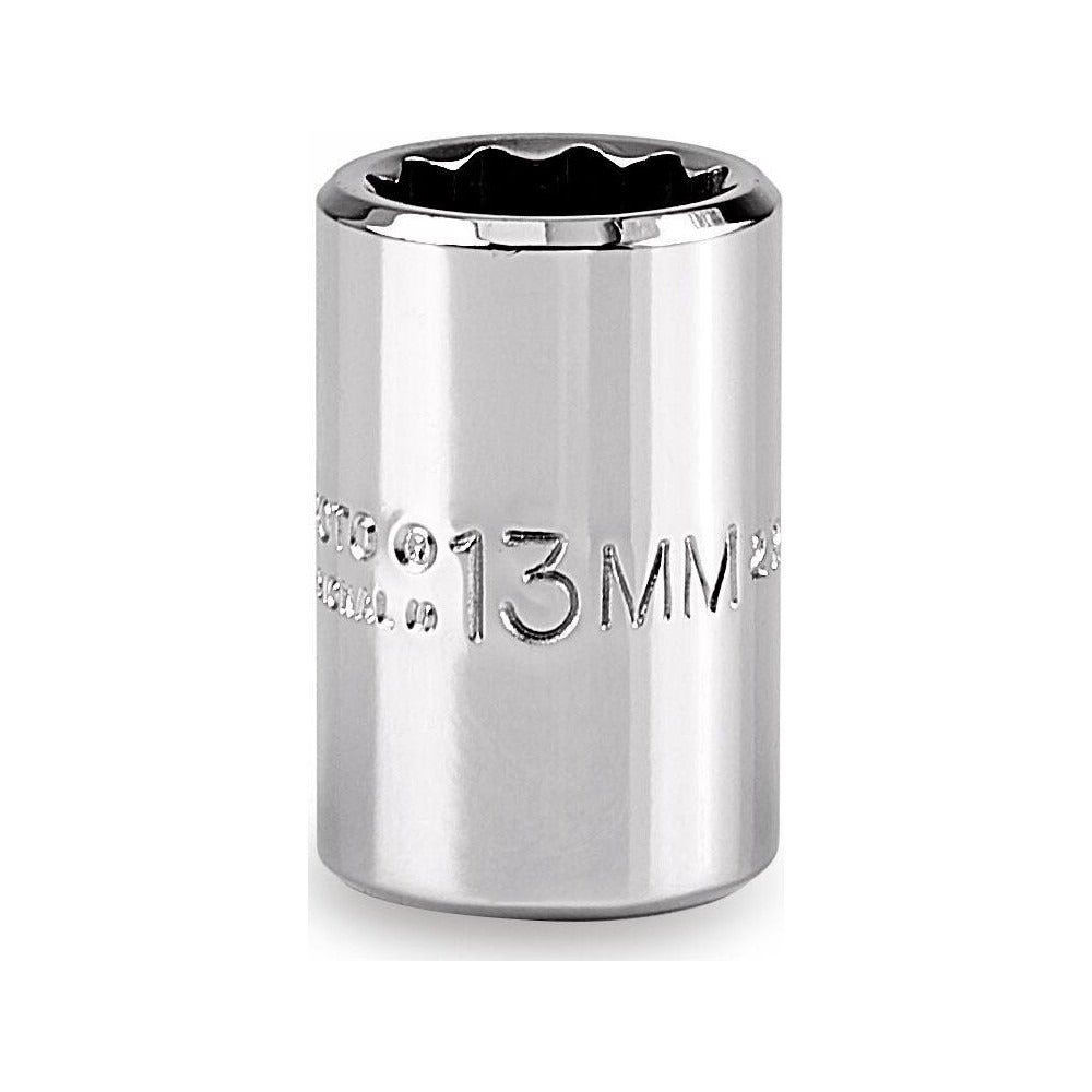 PROTO Proto J5213M 13 Mm 3/8 Drive 12-point Chrome Hand Socket