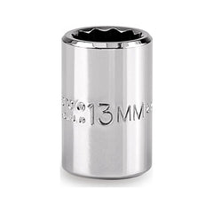 PROTO Proto J5213M 13 Mm 3/8 Drive 12-point Chrome Hand Socket