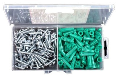 EMC FASTENERS Emc Fasteners ECA6 Conical Screw Anchor Kit 50 Piece