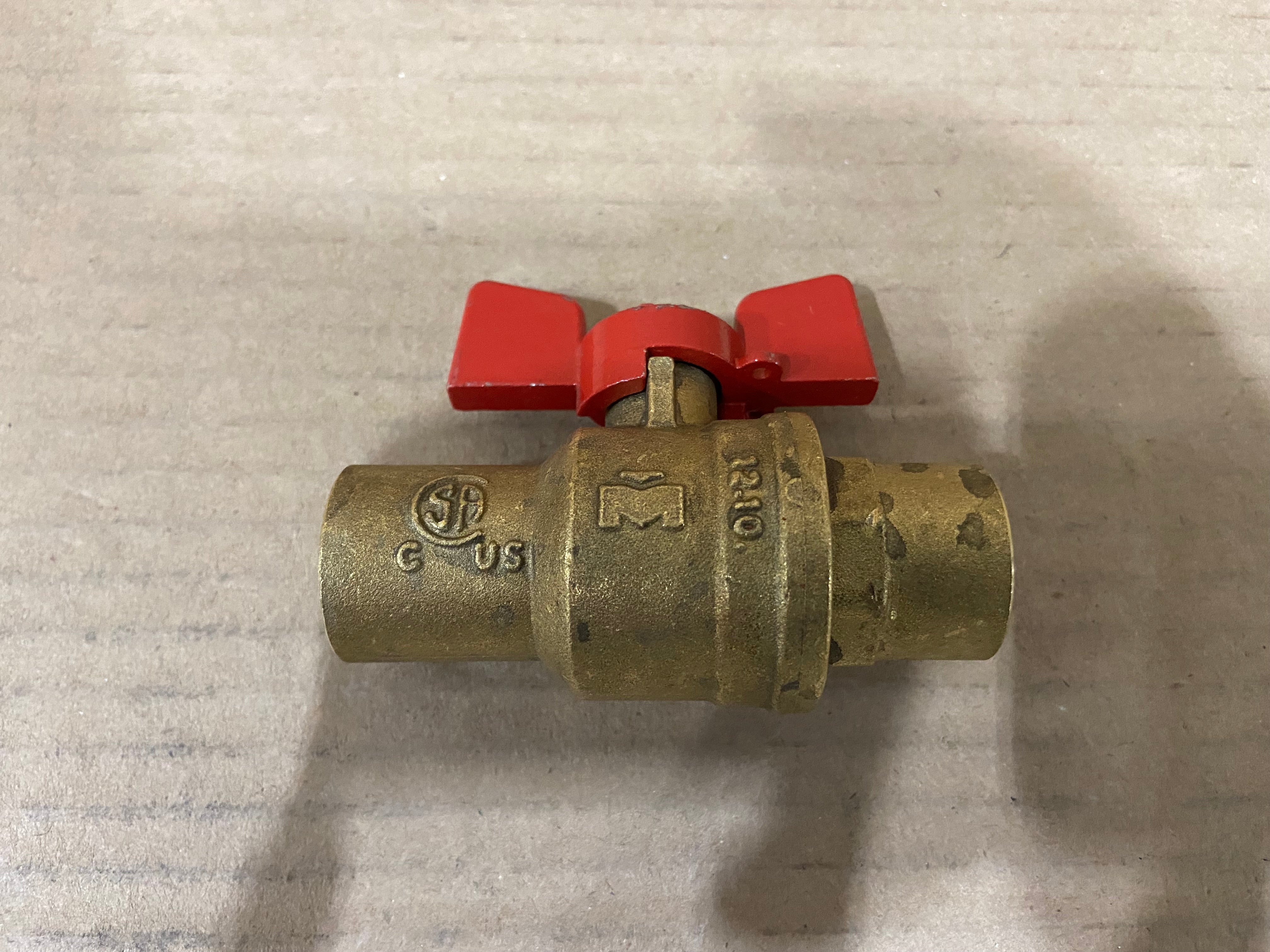 MUELLER INDUSTRIES Mueller 107-454T 3/4 Ball Valve With T-Handle