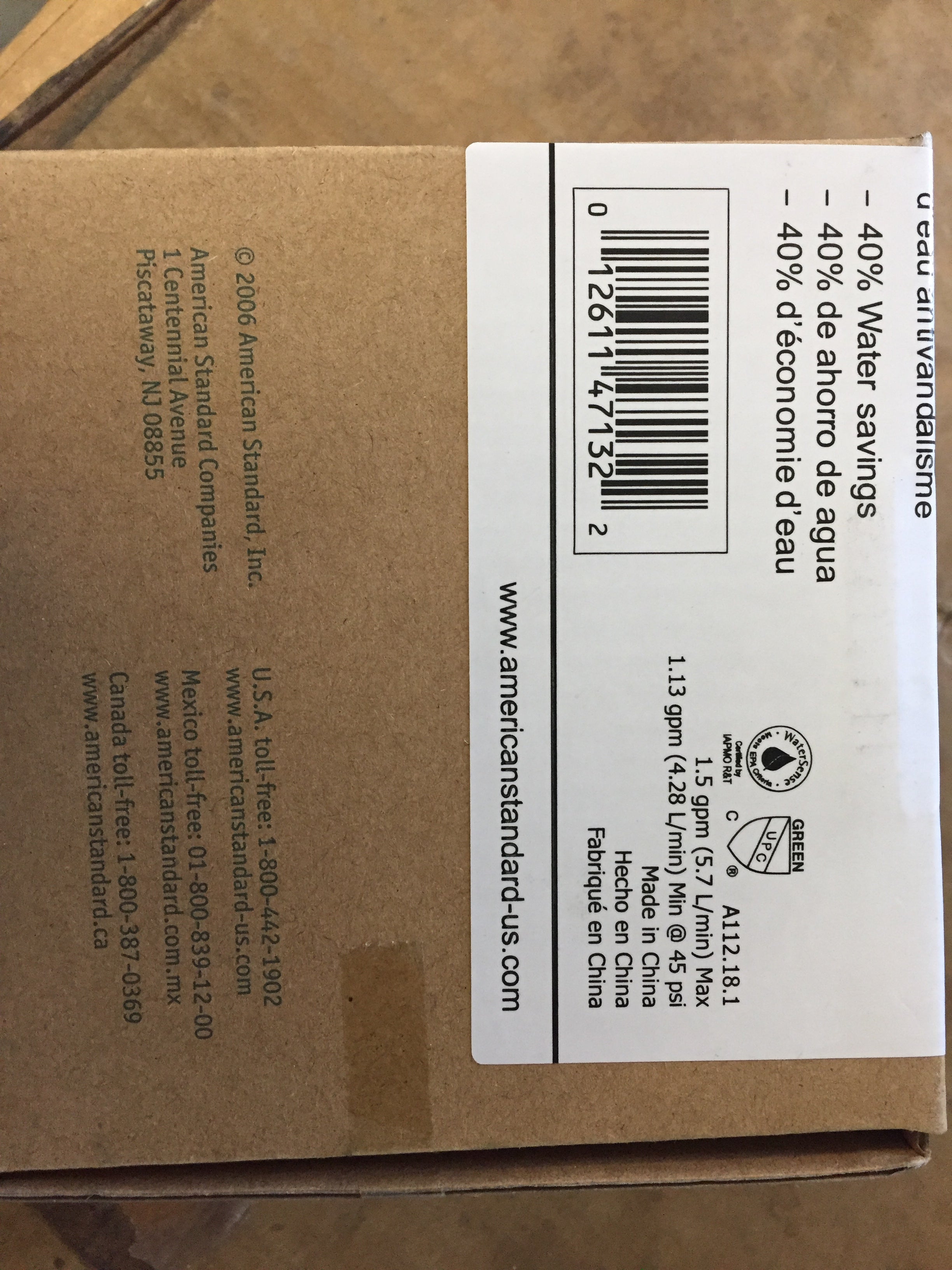 AMERICAN STANDARD American Standard 1660711.002 Flowise Water-Saving Showerhead