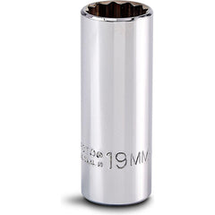 PROTO Proto J5019M Deep Hand Socket 19mm 12-pt 3/8 Drive