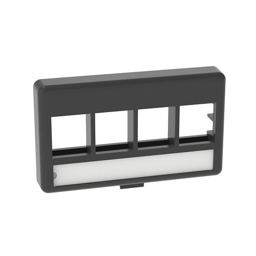 PANDUIT Panduit NK4MFLBL 4 Port Furniture Faceplate Black