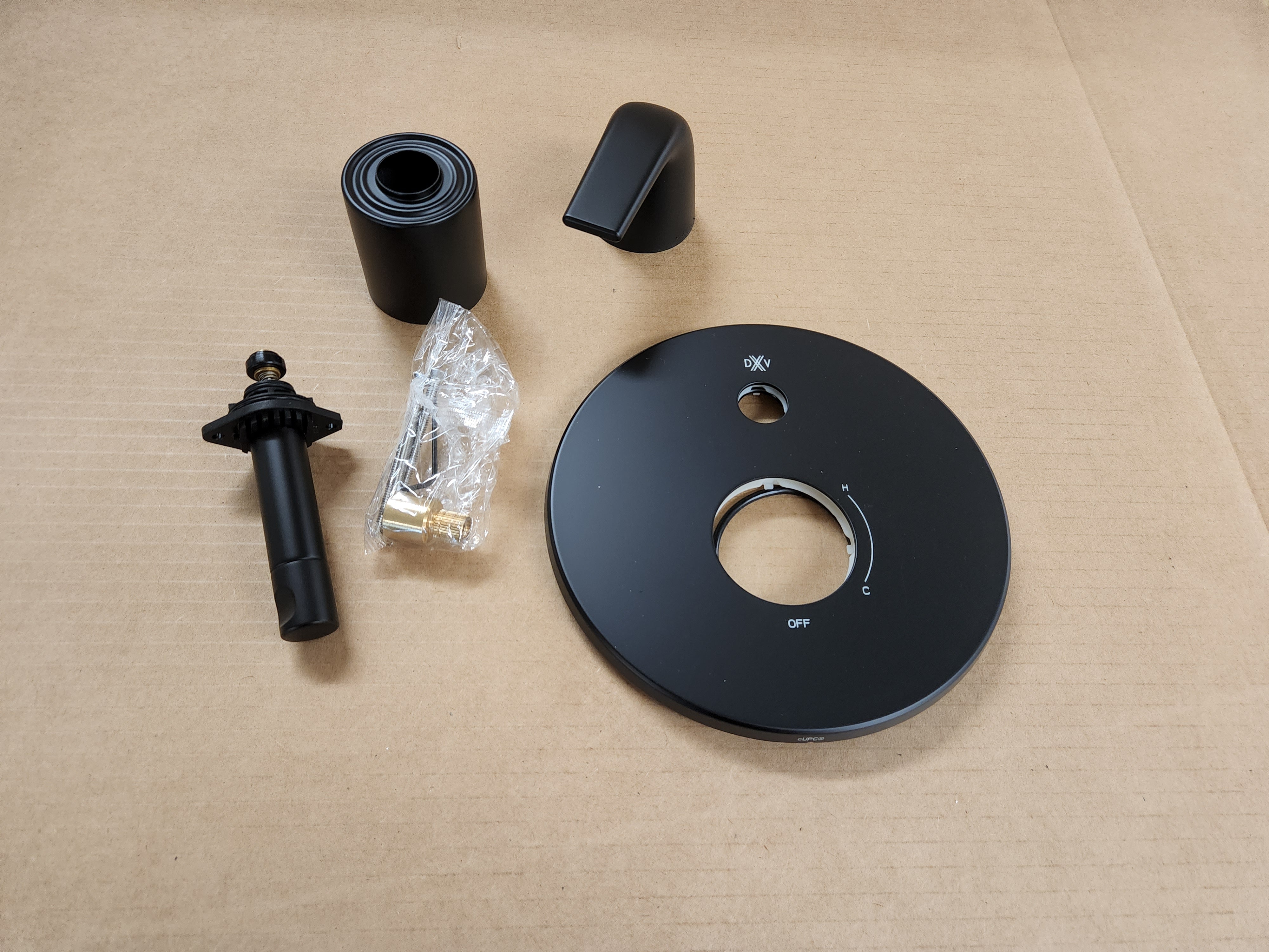 AMERICAN STANDARD American Standard D35120600.243 DXV Modulus Matte Black Bath Tub/Shower Trim with Diverter