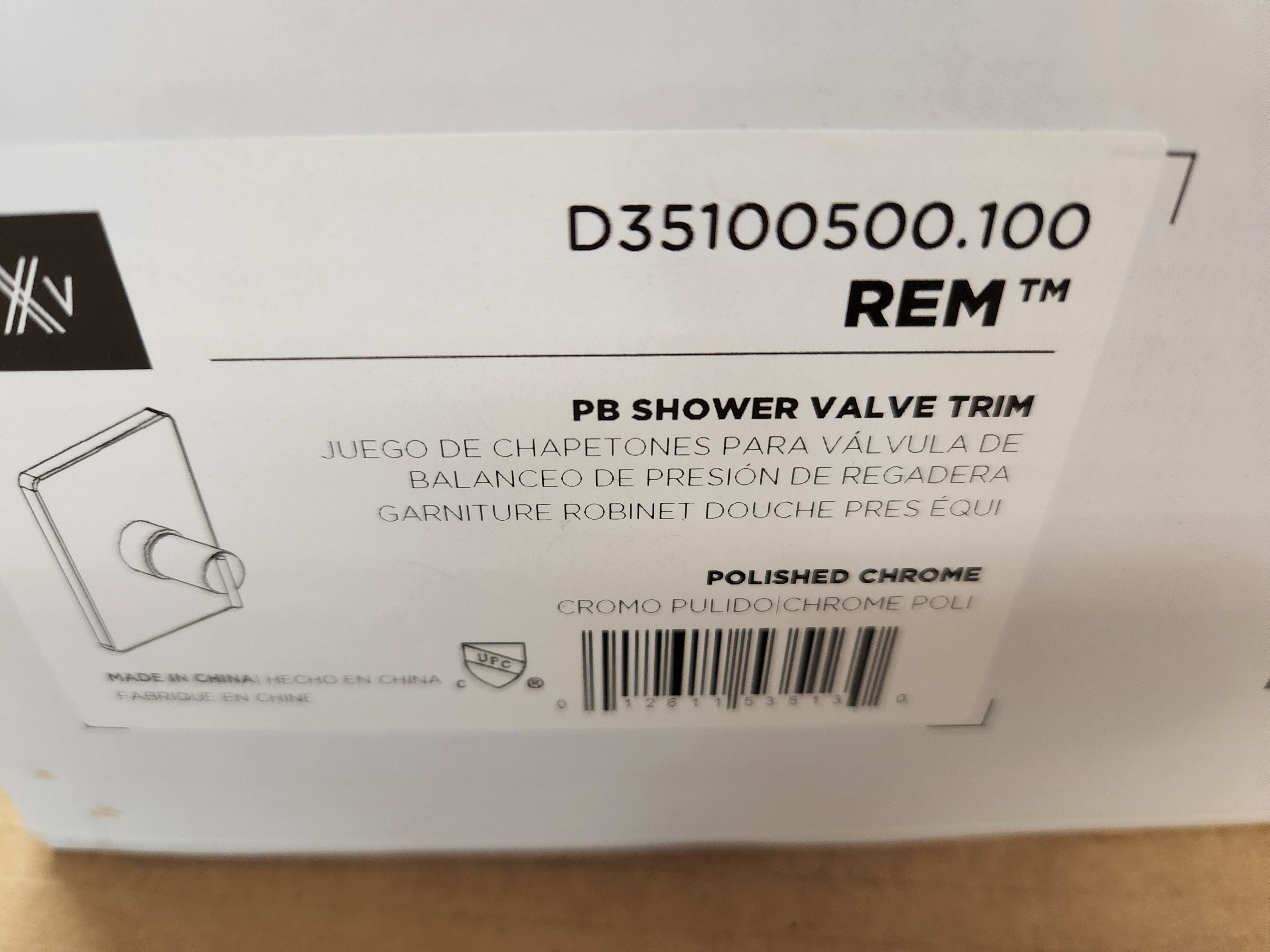 AMERICAN STANDARD American Standard D35100500.100 REM Polished Chrome PB Shower Valve Trim