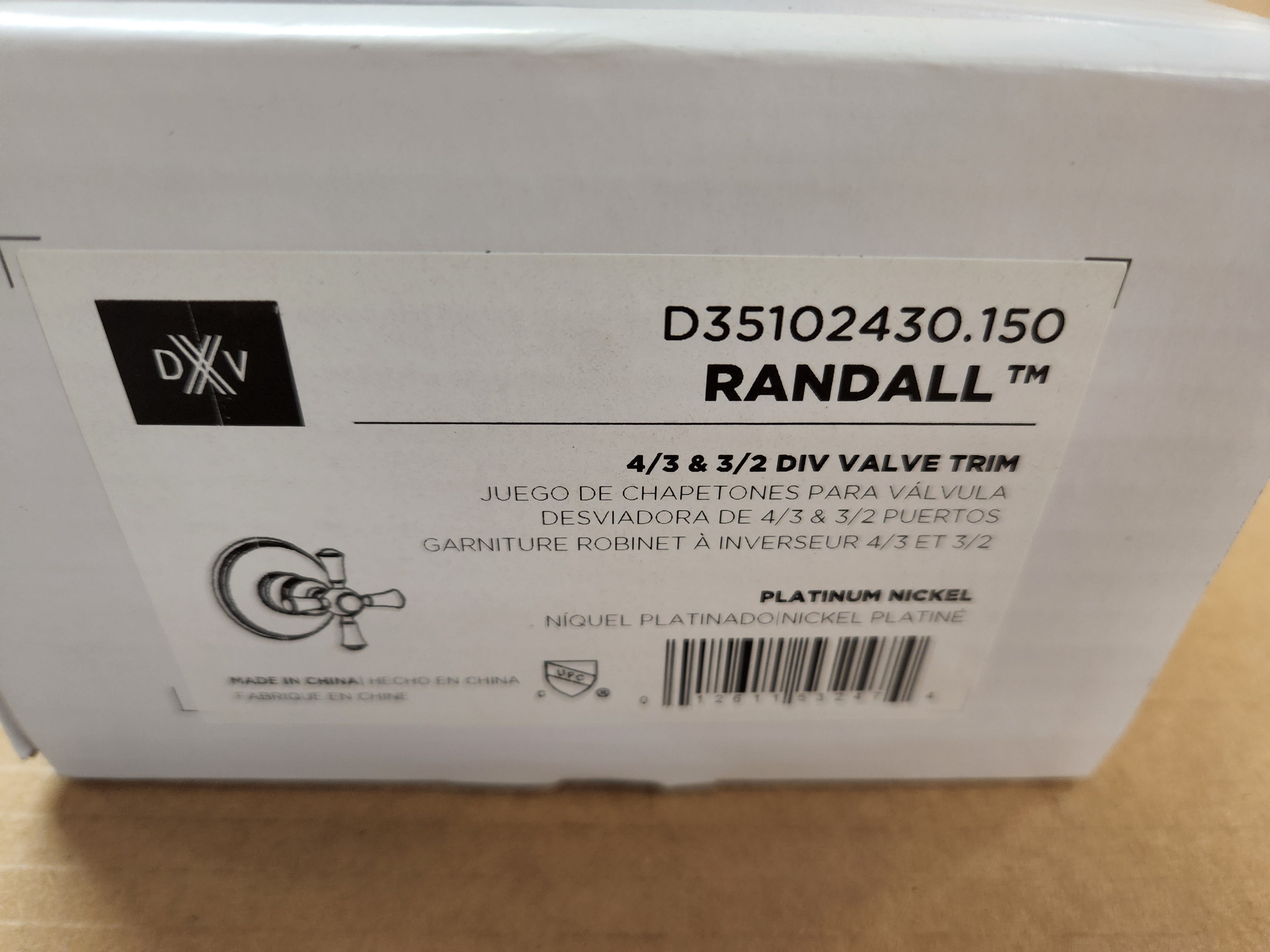 AMERICAN STANDARD AMERICAN STANDARD D35102430.150 RANDALL PLATINUM NICKEL VALVE TRIM