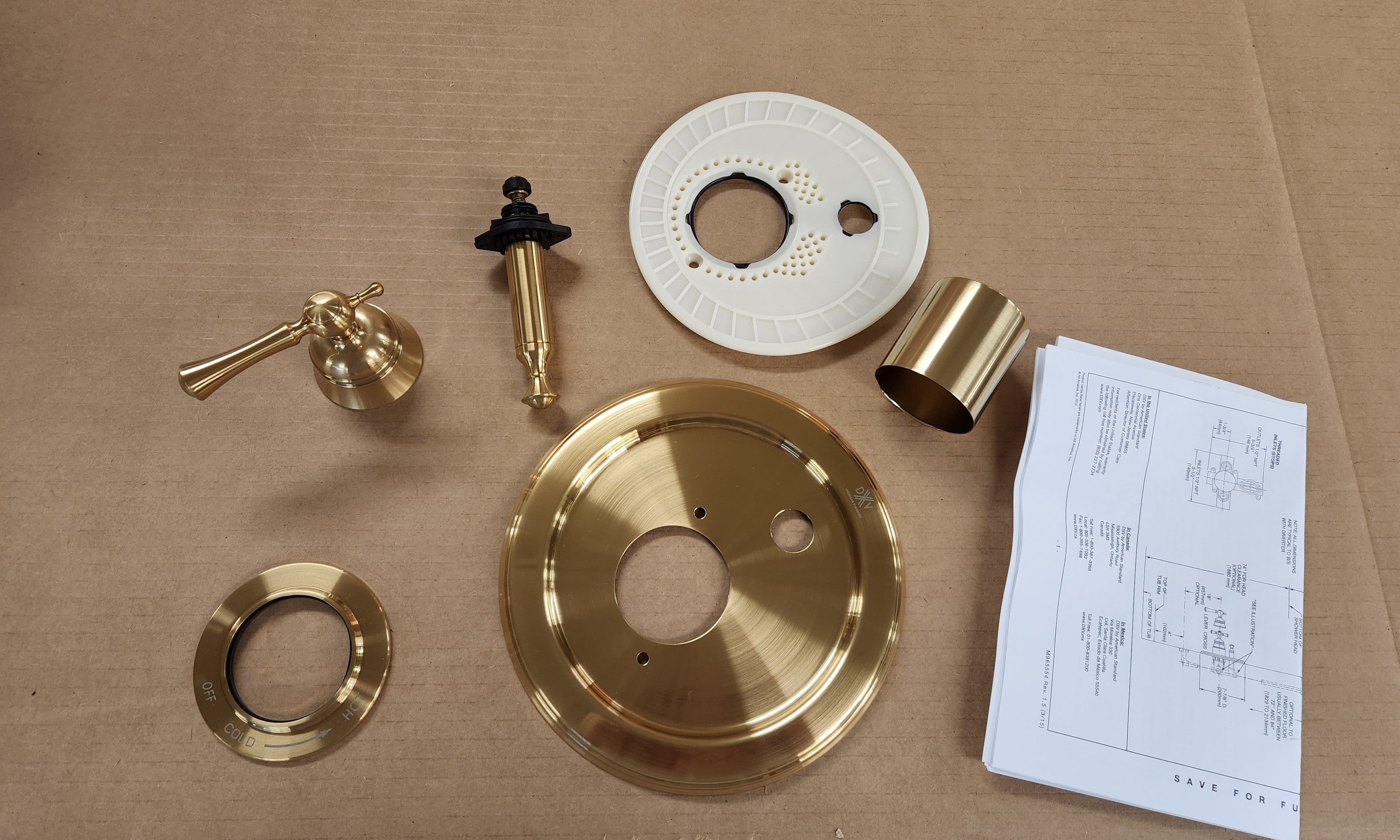 AMERICAN STANDARD American Standard D35102600.427 Randall Satin Brass PB Tub/Shower Valve Trim Lever Handle