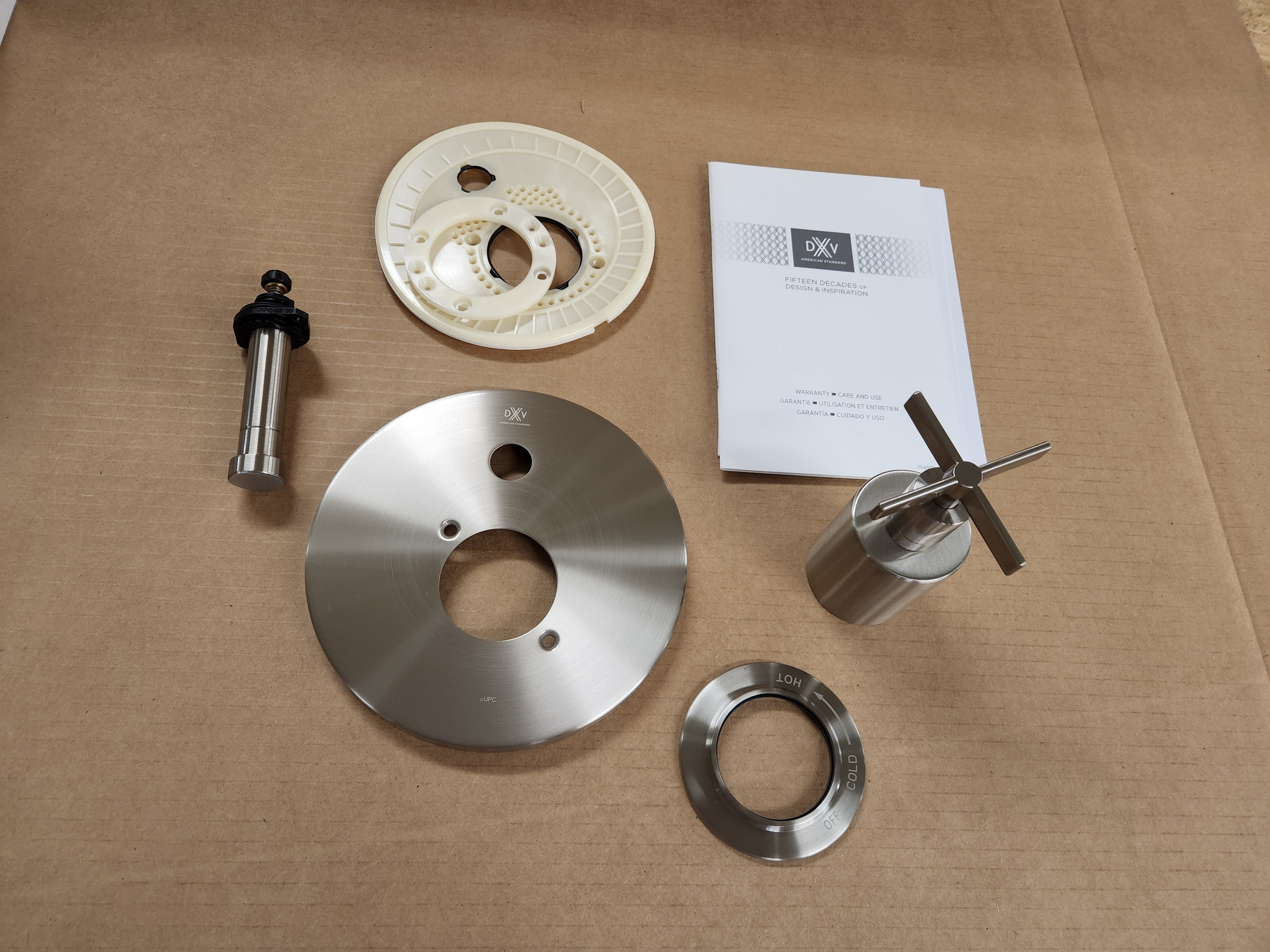 AMERICAN STANDARD American Standard D35105640.144 Percy Brushed Nickel Pressure Balance Tub/Shower Valve Trim with Cross Handle
