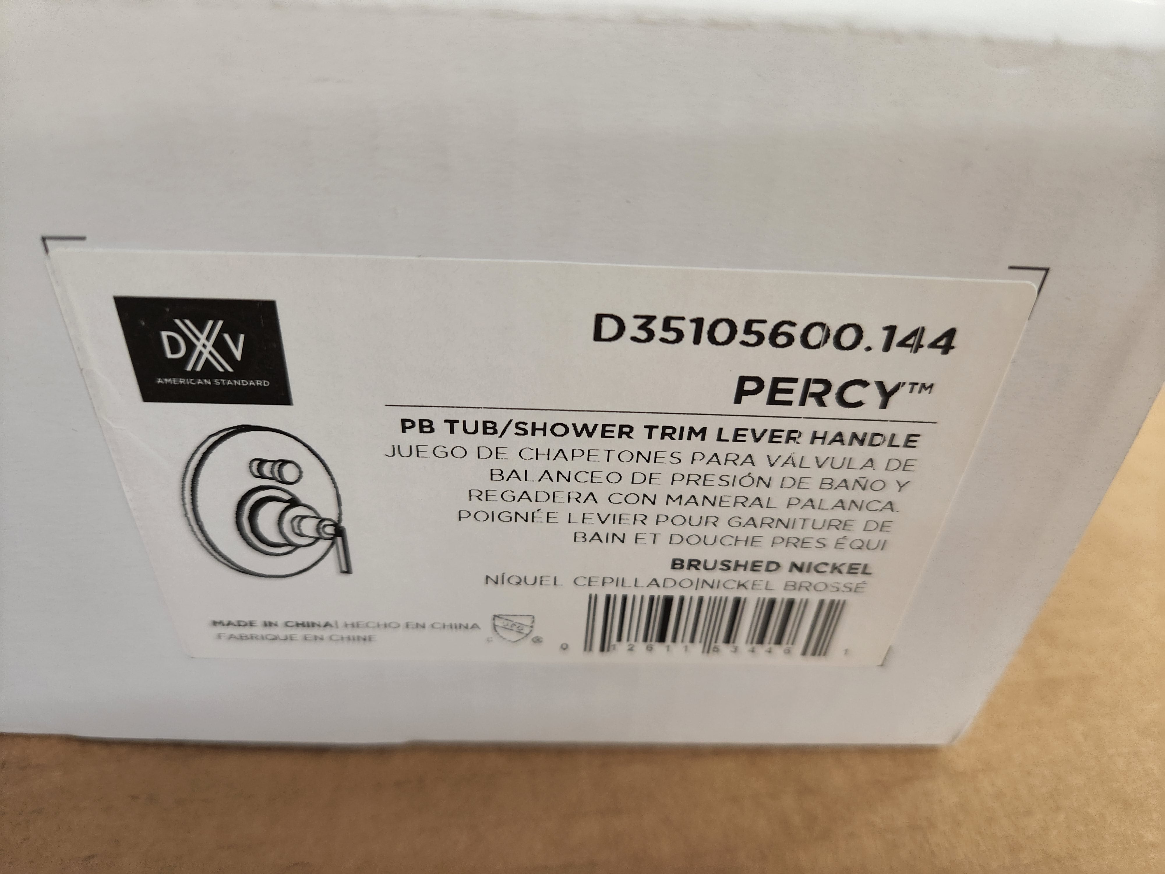 AMERICAN STANDARD American Standard D35105600.144 Percy Brushed Nickel PB Tub/Shower Trim Lever Handle
