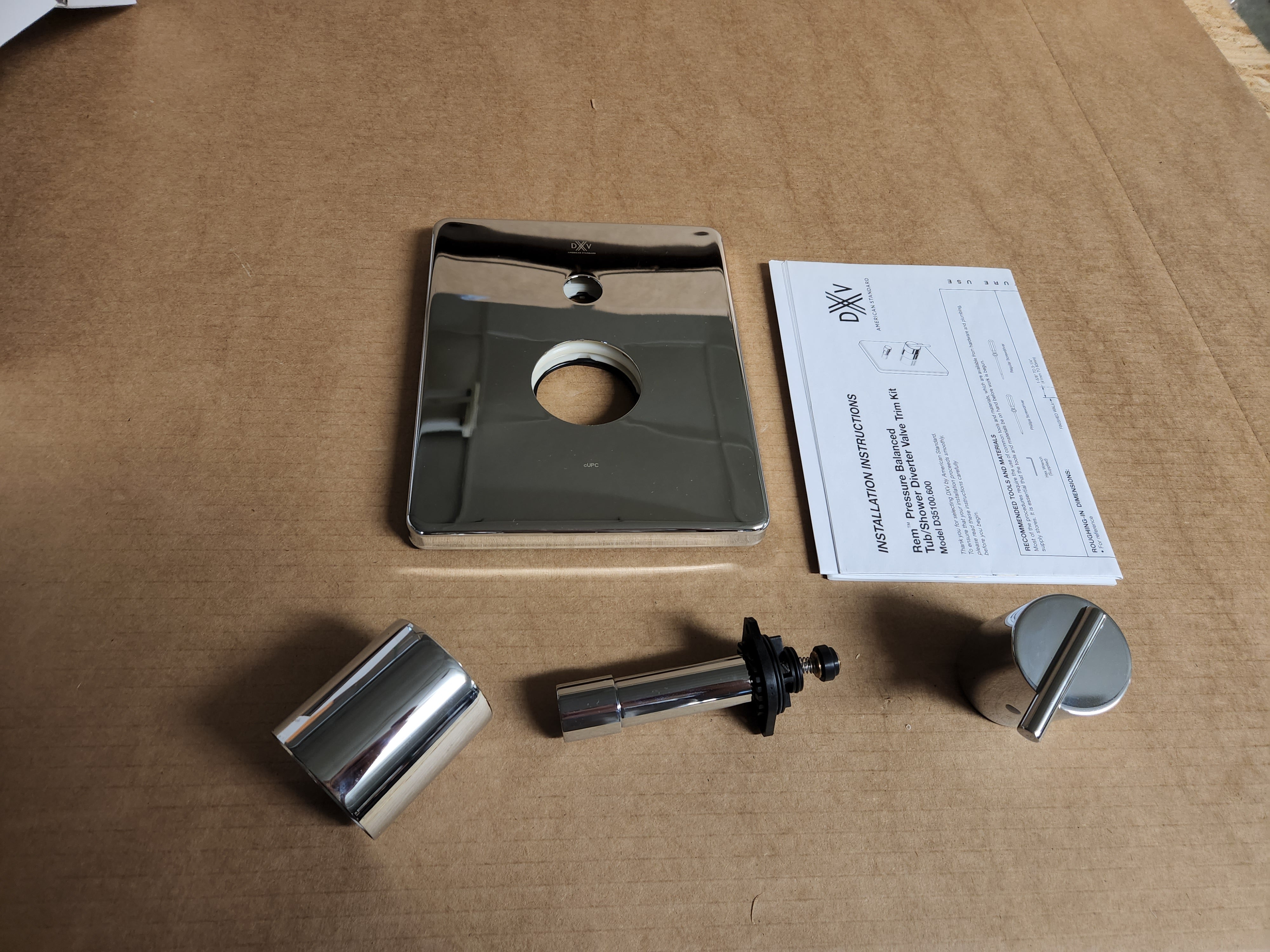 AMERICAN STANDARD American Standard D35100600.100 Polished Chrome Tub/Shower Valve Trim