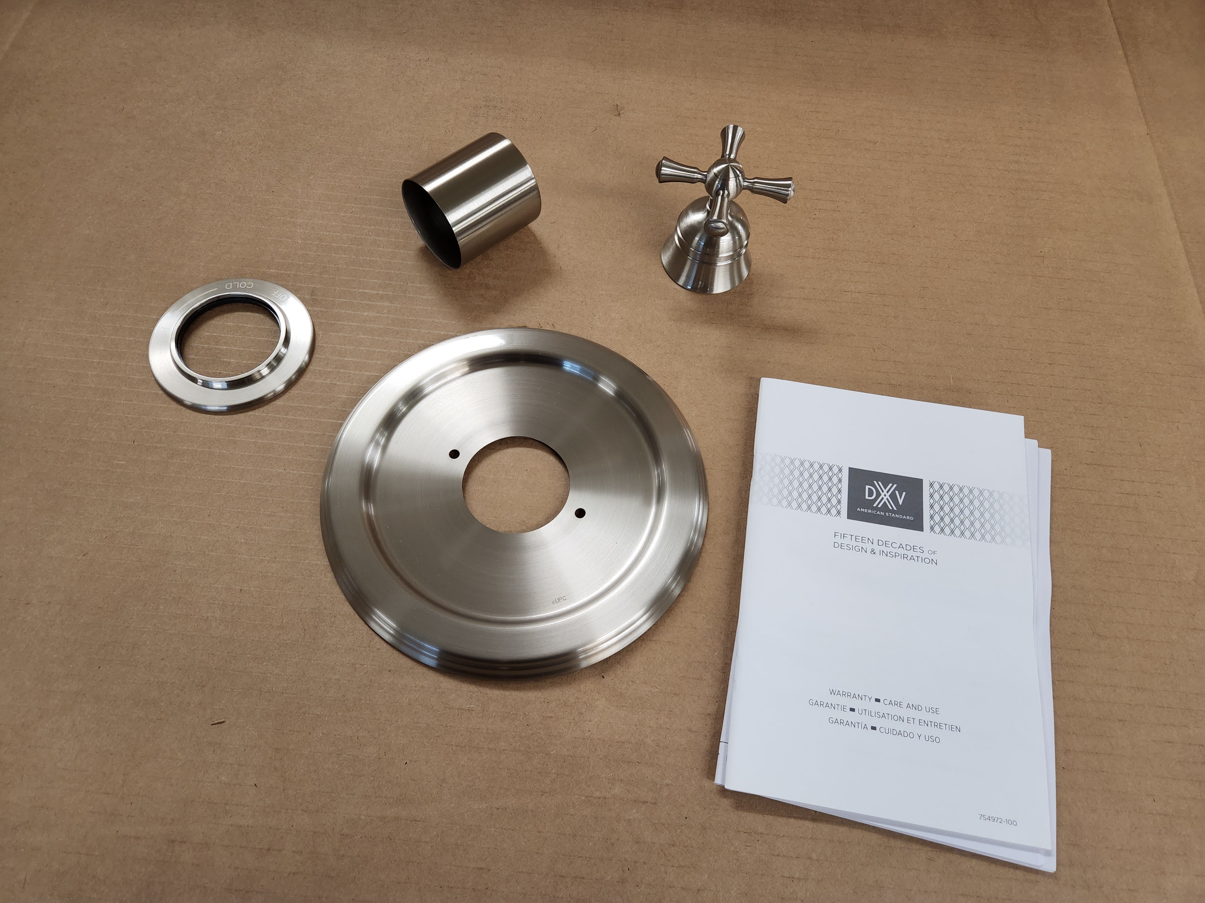 AMERICAN STANDARD American Standard D35102540.144 Randall Brushed Nickel PB Shower Valve Trim Cross Handle
