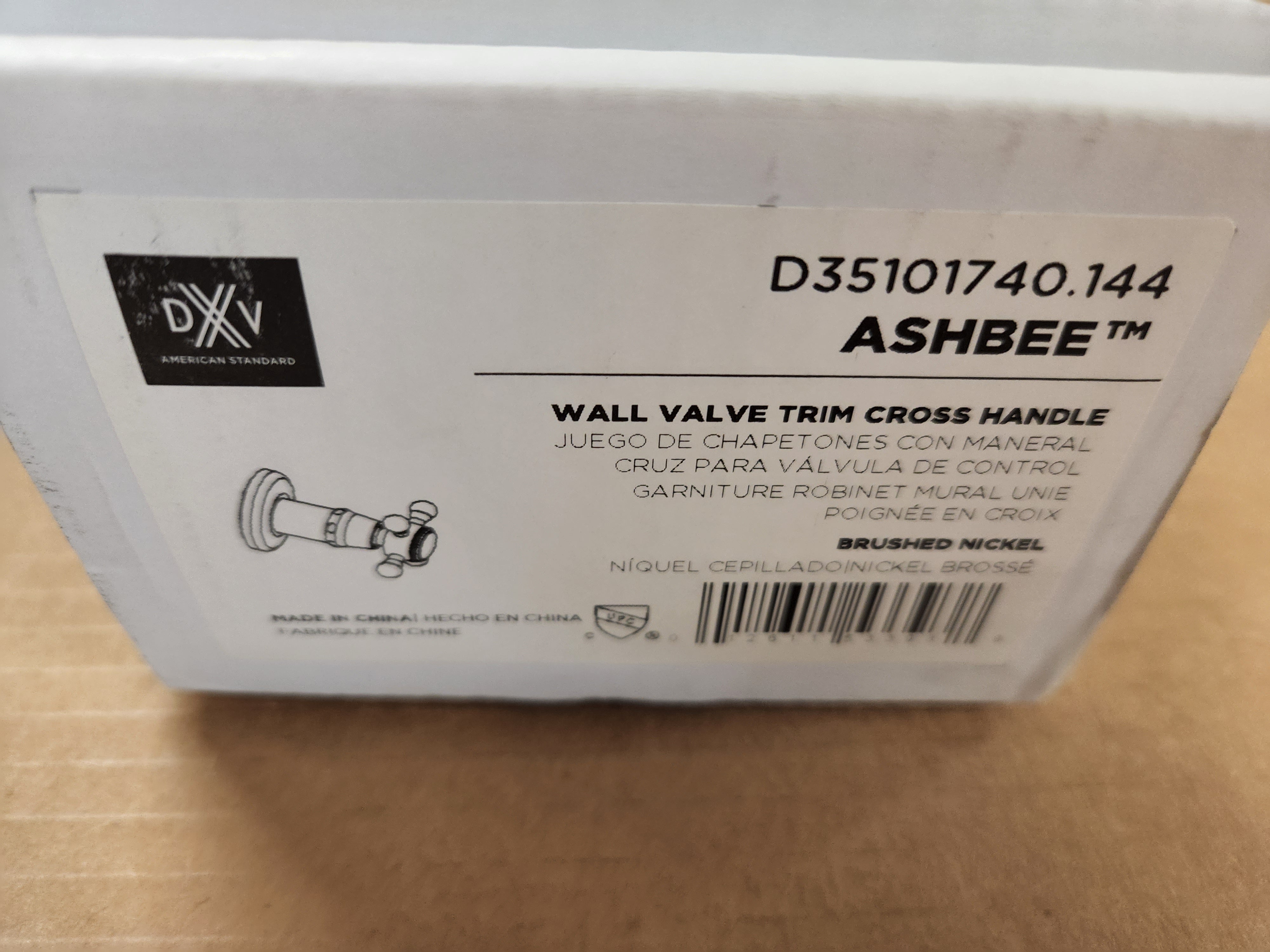 AMERICAN STANDARD American Standard D35101740.144 Ashbee Brushed Nickel Wall Valve Trim Cross Handle
