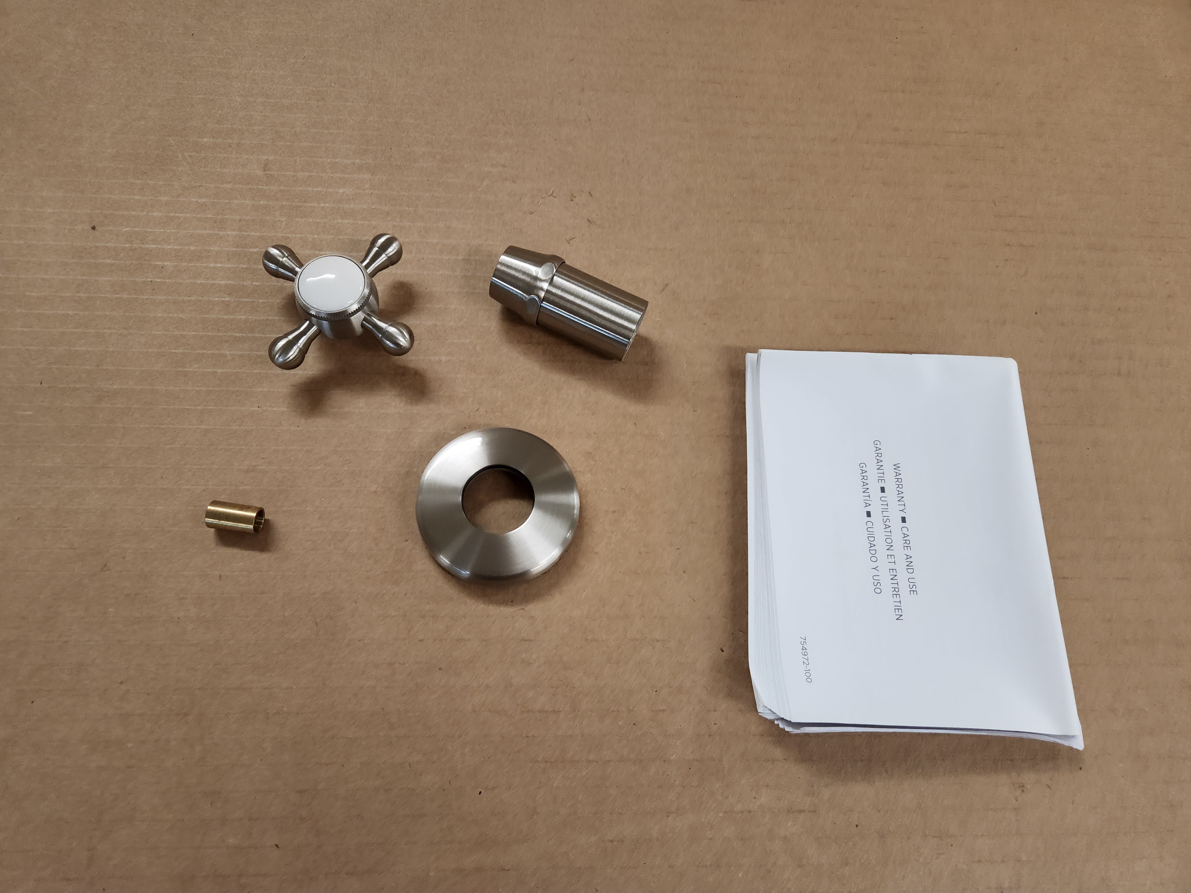 AMERICAN STANDARD American Standard D35101740.144 Ashbee Brushed Nickel Wall Valve Trim Cross Handle