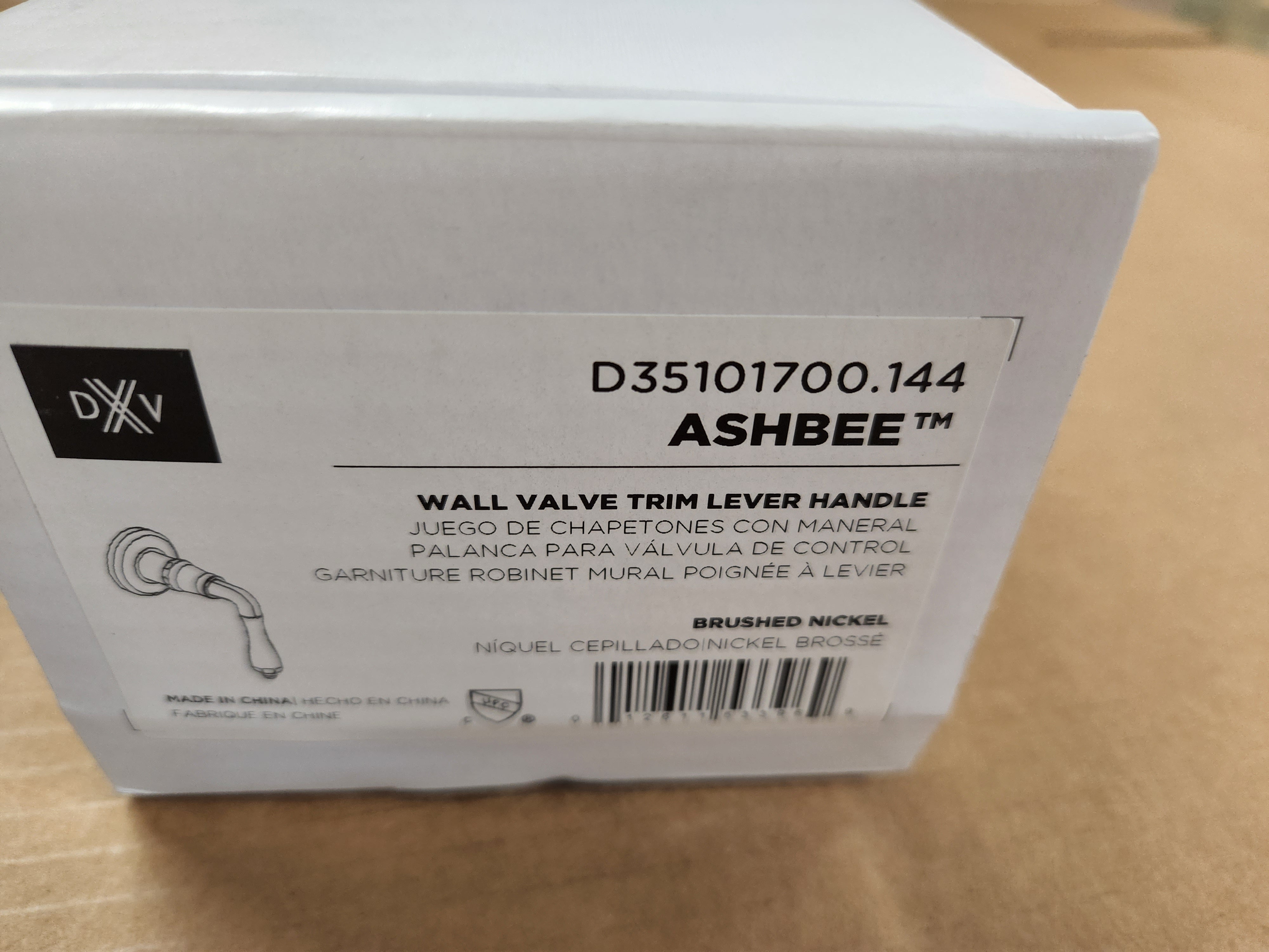 AMERICAN STANDARD American Standard D35101700.144 Ashbee Brushed Nickel Wall Valve Trim Lever Handle