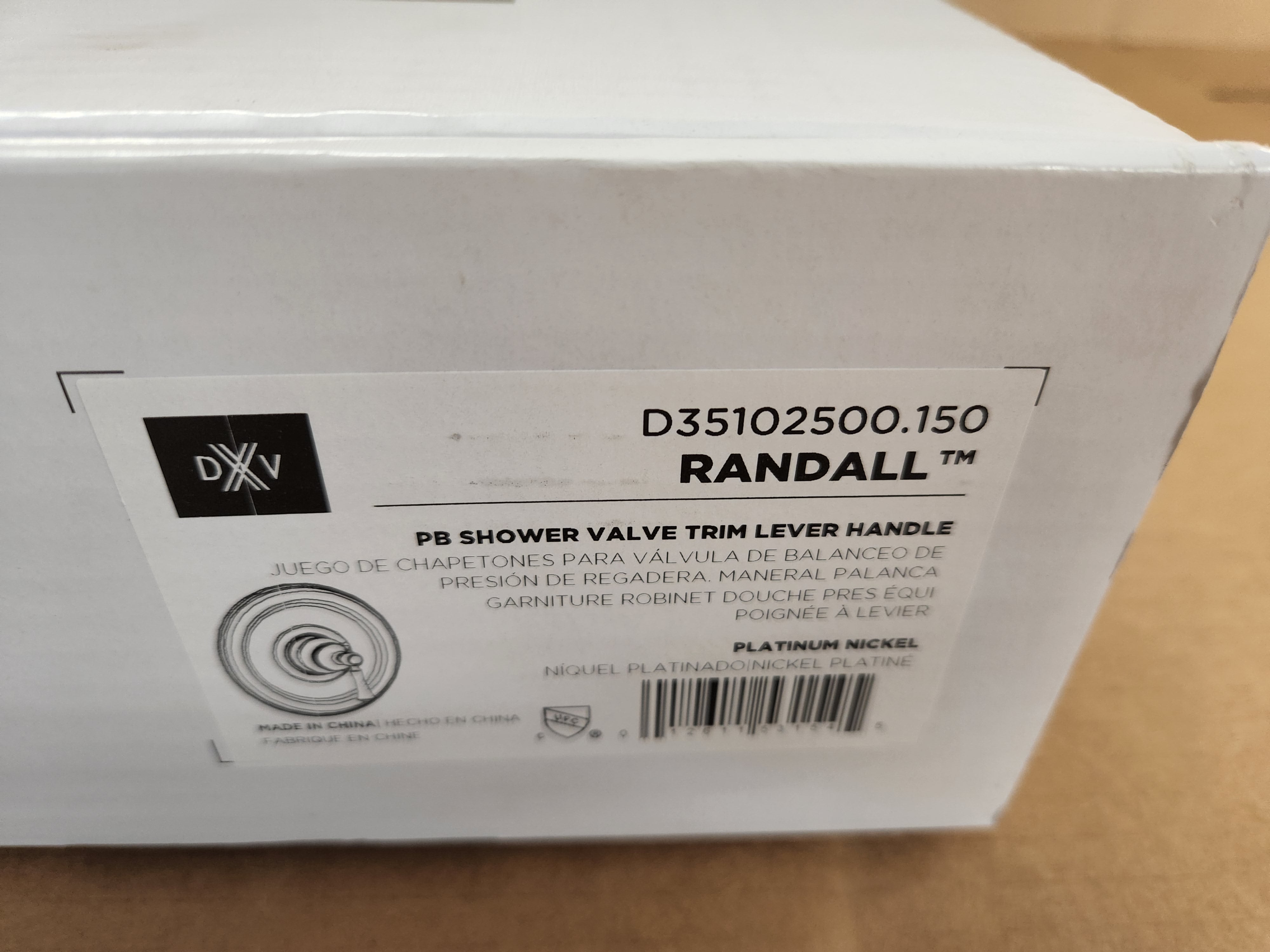 AMERICAN STANDARD American Standard D35102500.150 Randall Platinum Nickel PB Shower Valve Trim Lever Handle