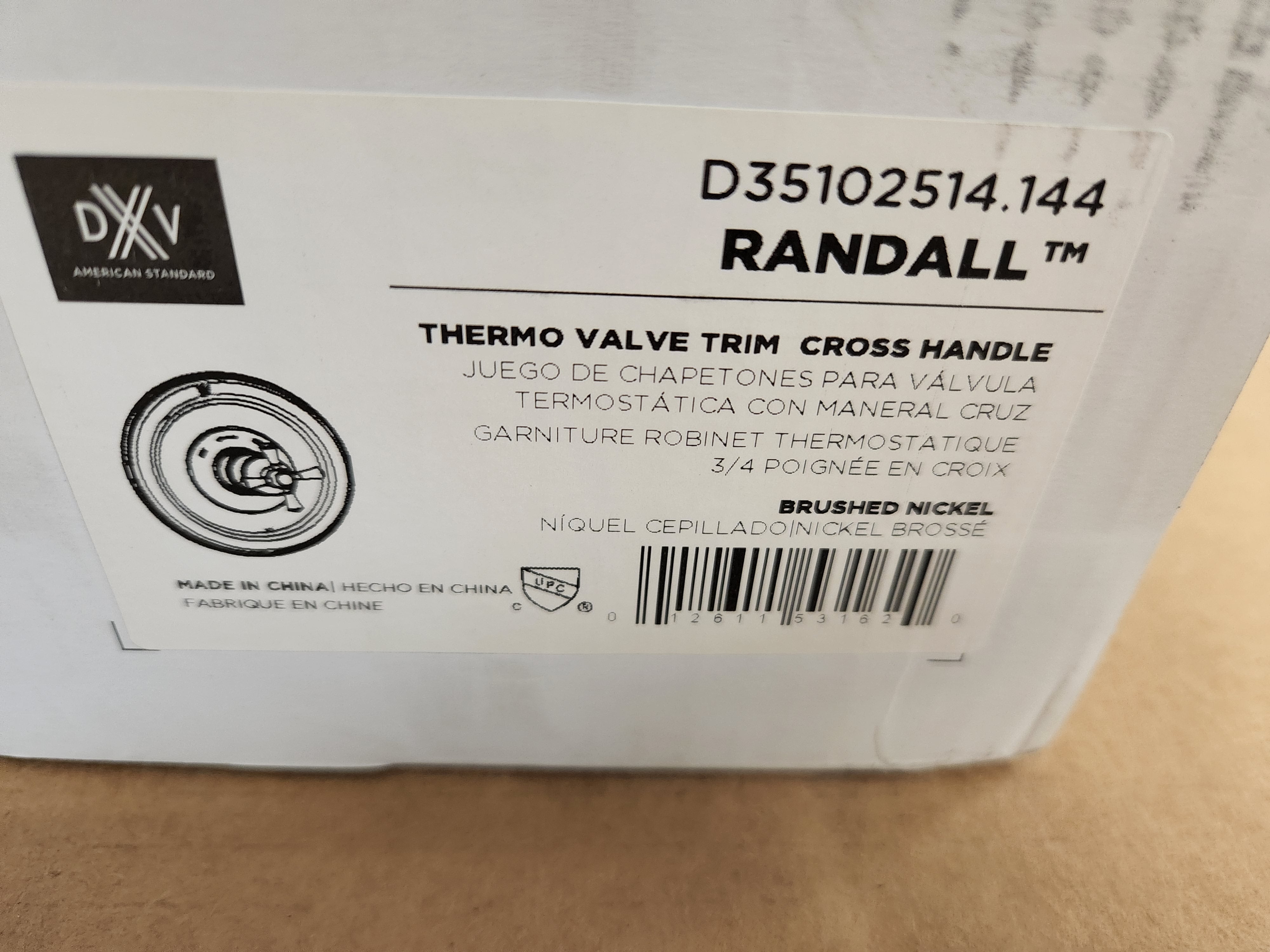 AMERICAN STANDARD American Standard D35102514.144 Randall Thermo Valve Trim Cross Handle