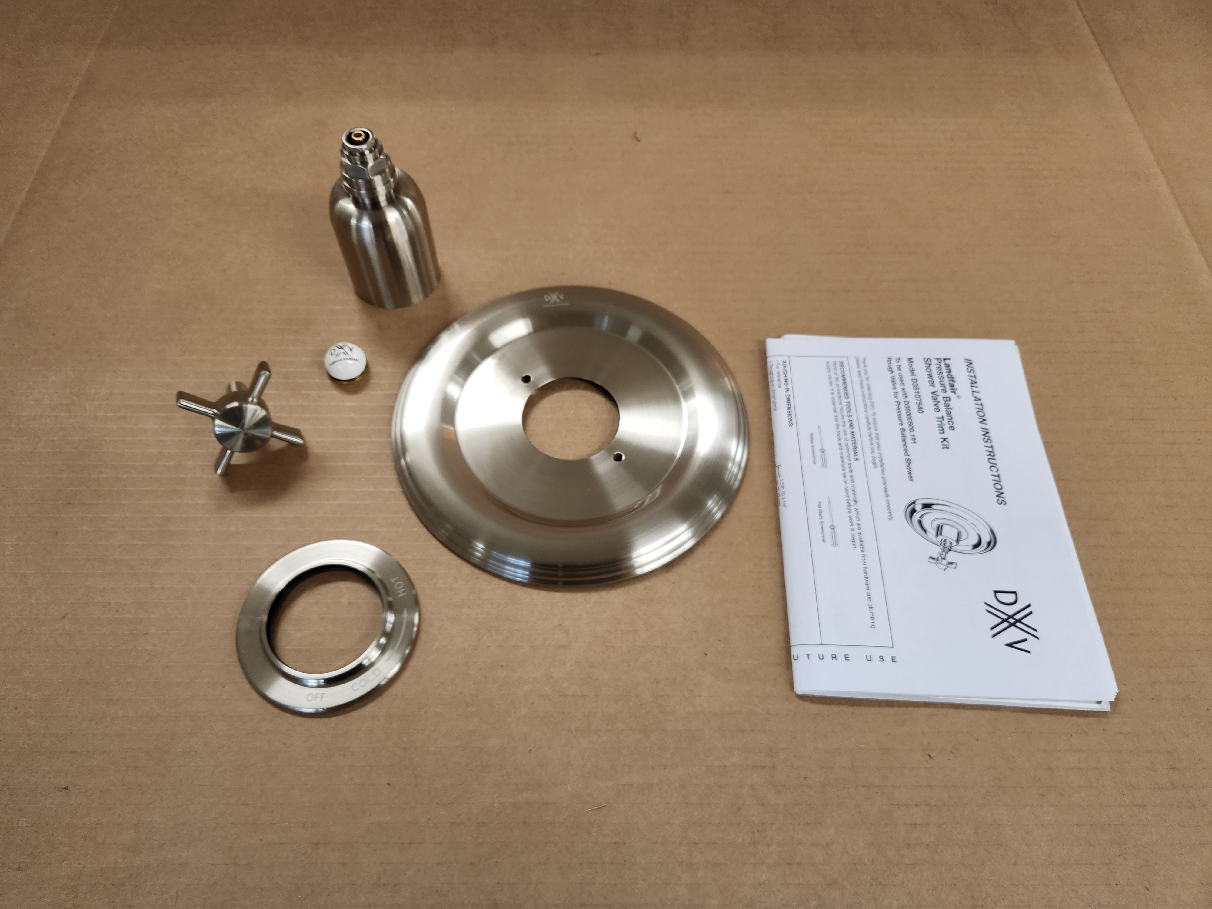 AMERICAN STANDARD American Standard D35107540.144 Landfair Brushed Nickel PB Shower Trim Only Cross Handle