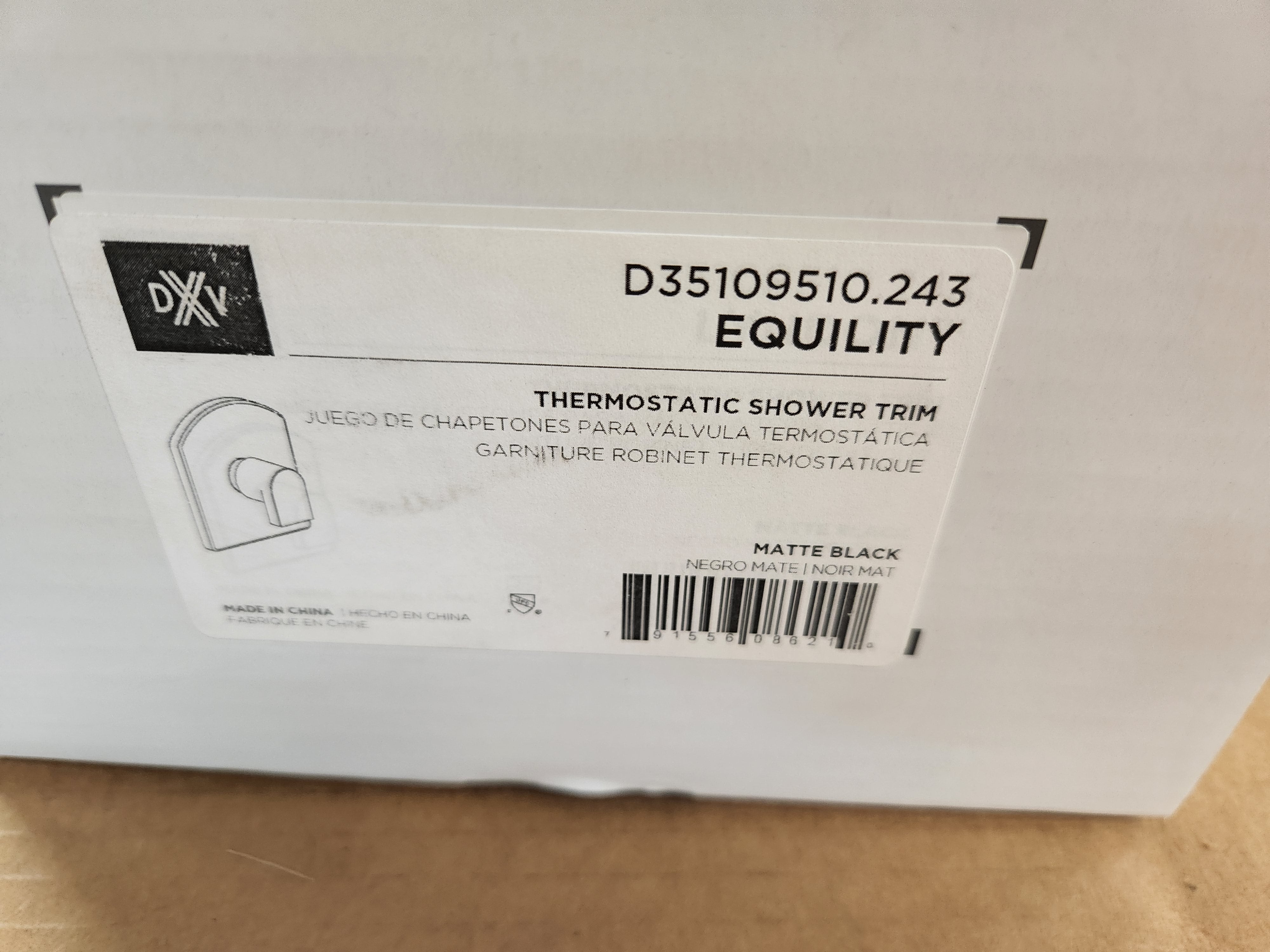 AMERICAN STANDARD American Standard D35109510.243 Equility Matte Black Thermostatic Shower Trim