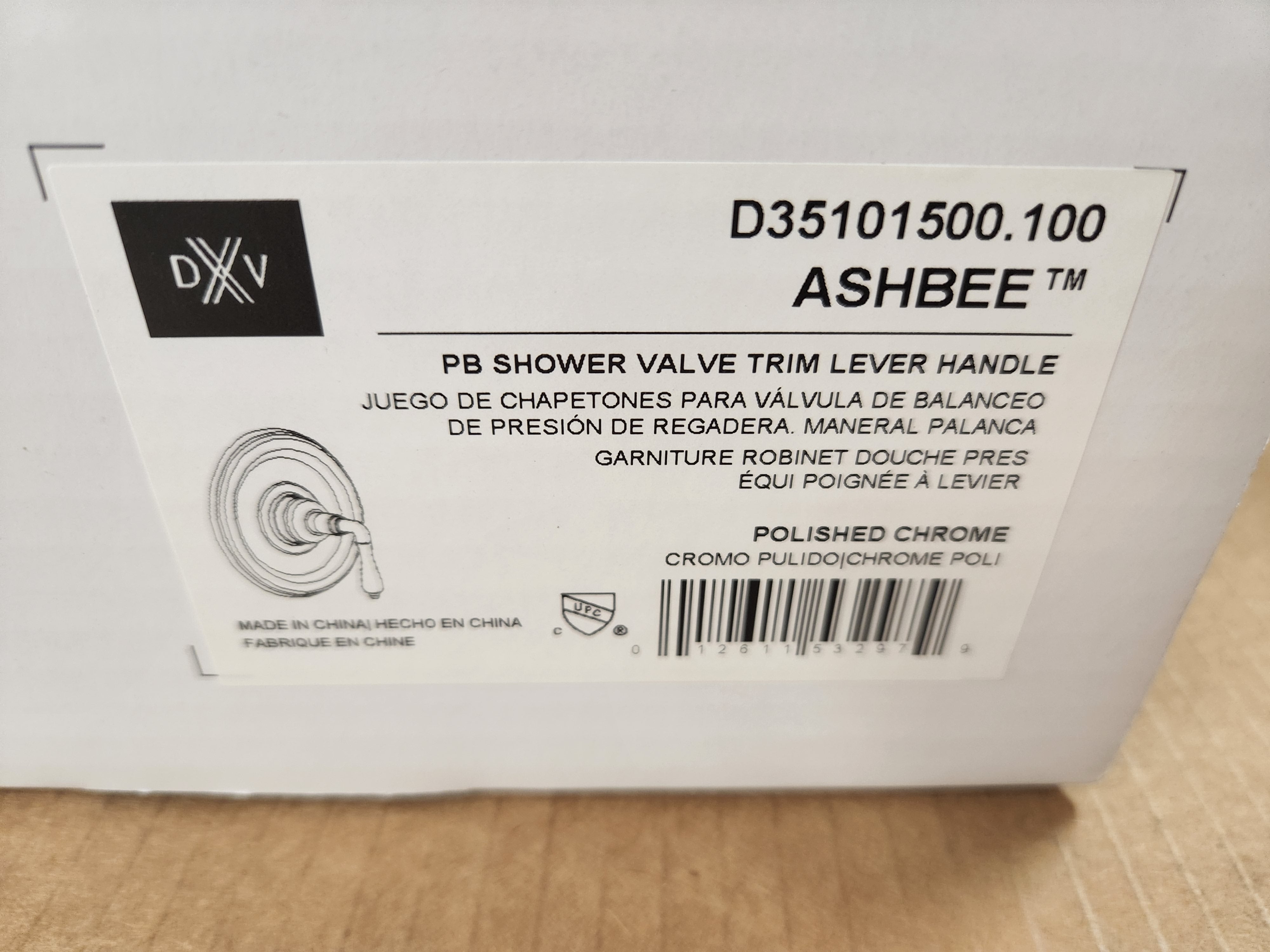 AMERICAN STANDARD American Standard D35101500.100 Ashbee Polished Chrome PB Shower Valve Trim Lever Handle