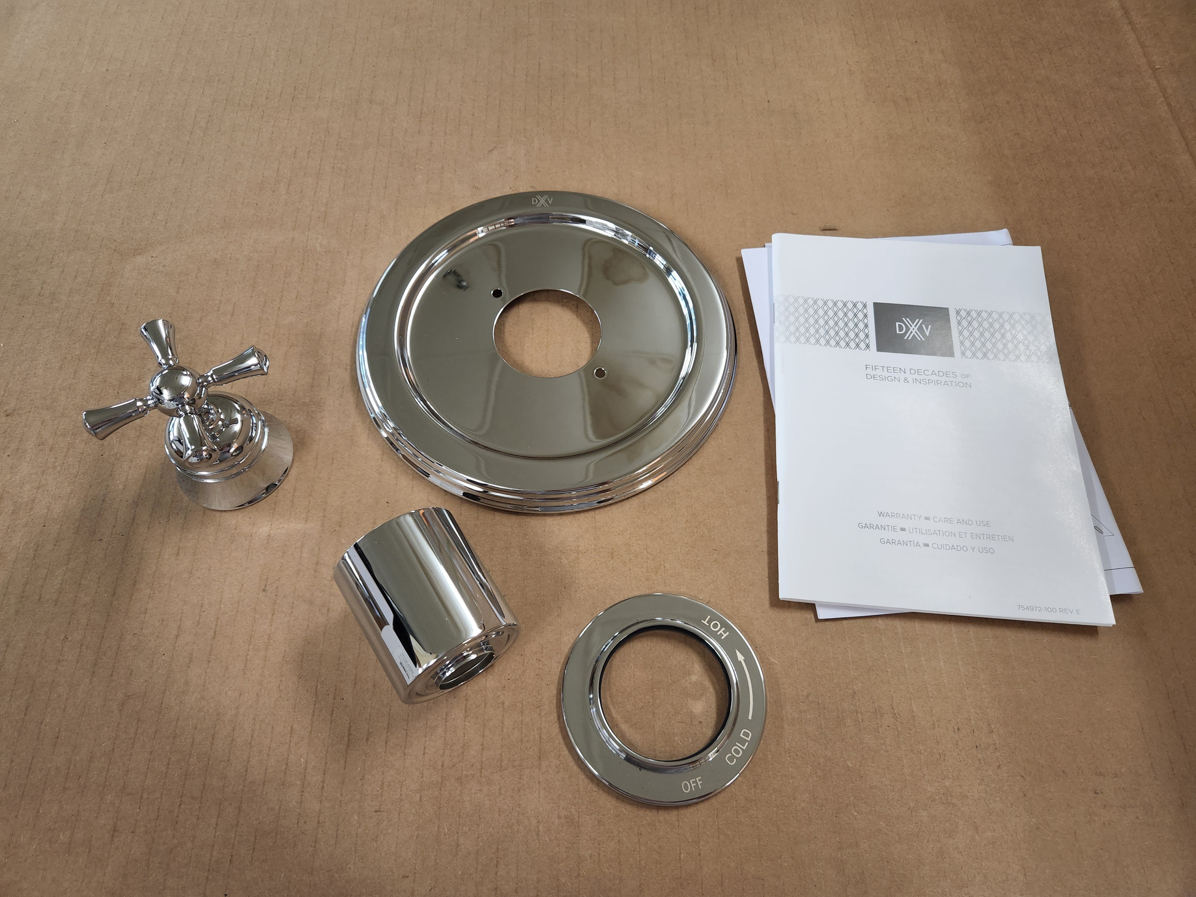 AMERICAN STANDARD AMERICAN STANDARD D35102540.100 RANDALL POLISHED CHROME PB SHOWER VALVE TRIM CROSS HANDLE