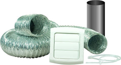 DUNDAS JAFINE Dundas Jafine TD48PVKZW6 ProVent Dryer Vent Kit 4 Inch (1 Pack) TD48PVK2