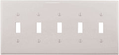 EATON Eaton PJ5W Arrow Hart Medium Size Toggle Switch Wallplate 5 Gangs