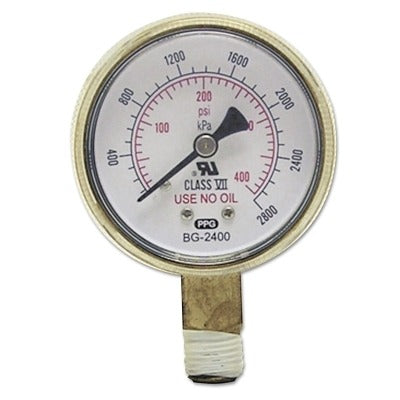 BEST WELDS Best Welds 900-b2530rl Pressure Gauge 30 Psi Brass