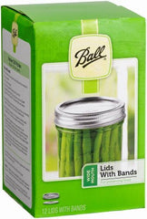 BALL Rubbermaid Inc/jarden 40000ZFP Wide Mouth Jar Lids 12PK
