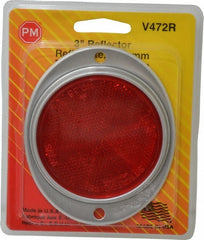 PETERSON MANUFACTURING Peterson V472R Oval Red Reflector 3 Inch Surface Mount