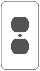 MULBERRY METAL PRODUCTS Mulberry Metal Products 75101 1-Gang Duplex Princess Wallplate (5 in x 2.75 in)