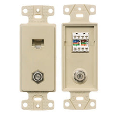 HUBBELL Hubbell Premise Wiring NS785I Frame Plate F-connector Cat5e