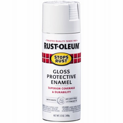 RUST-OLEUM Rust-oleum 371669 Gloss Arctic White Spray Enamel 12 Oz