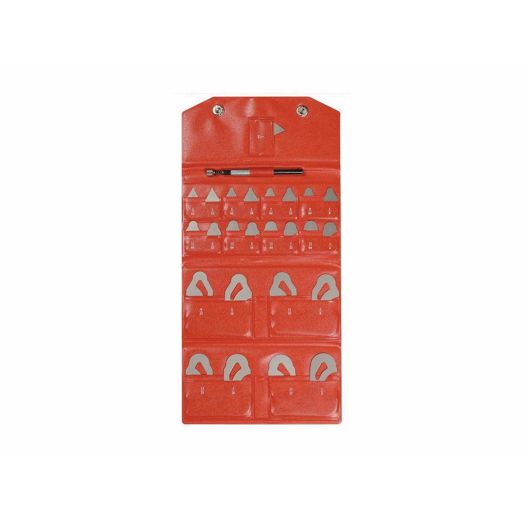 MITUTOYO Mitutoyo 186-901 Radius Gage Set 25 Piece 1/64 to 1/2 Inch